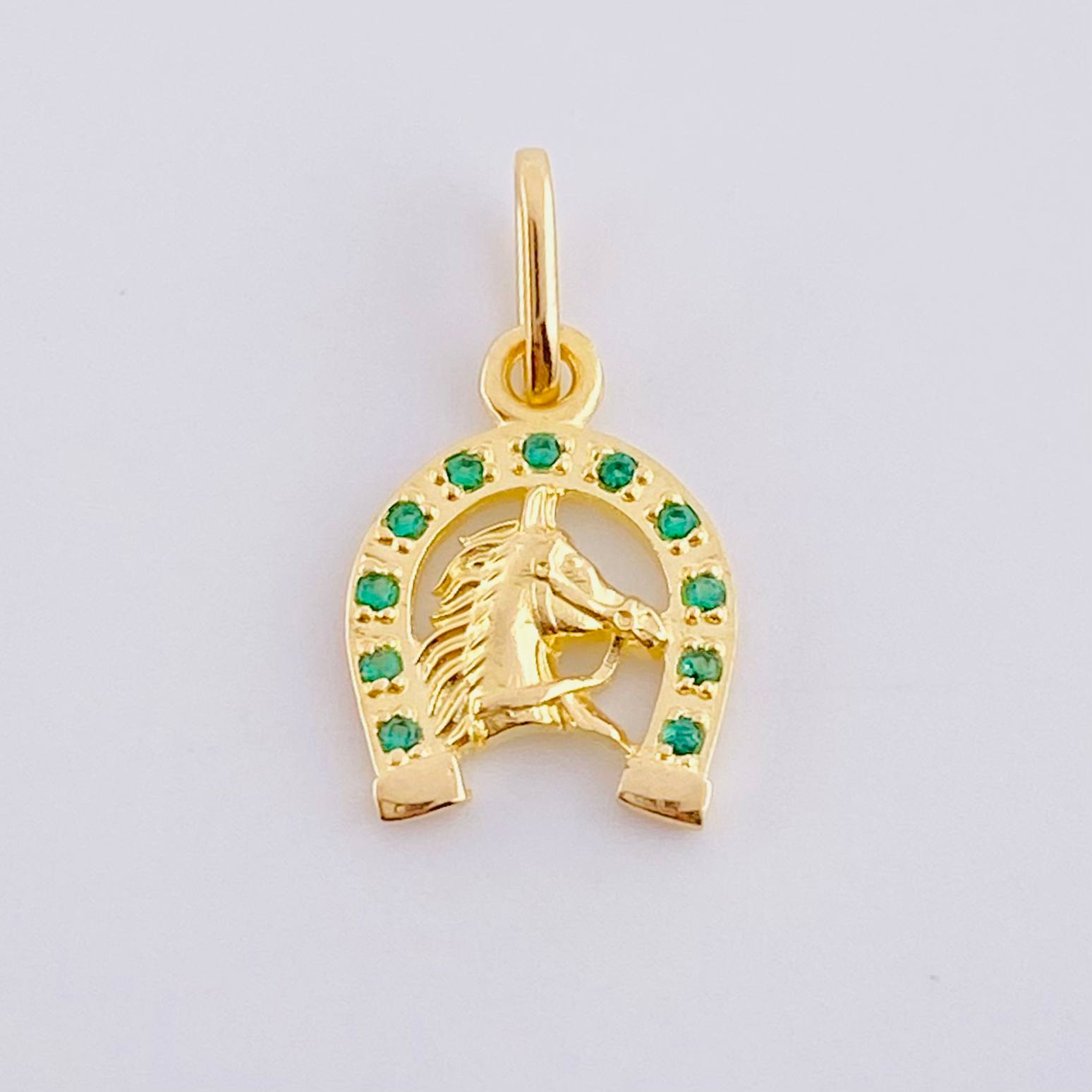 Dije Herradura Cabeza De Caballo 1.05 g / 3/4 in Oro Amarillo 18K