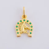 Dije Herradura Cabeza De Caballo 1.05 g / 3/4 in Oro Amarillo 18K