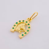 Dije Herradura Cabeza De Caballo 1.05 g / 3/4 in Oro Amarillo 18K