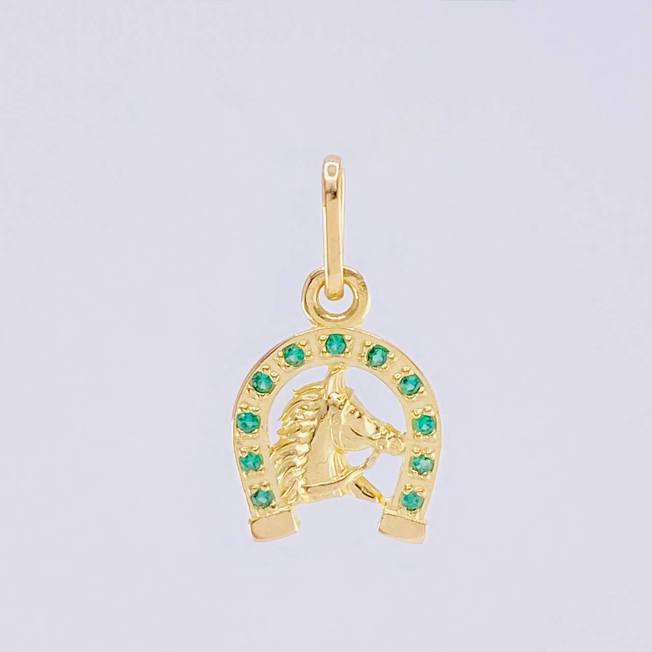 Dije Herradura Cabeza De Caballo 1.05 g / 3/4 in Oro Amarillo 18K