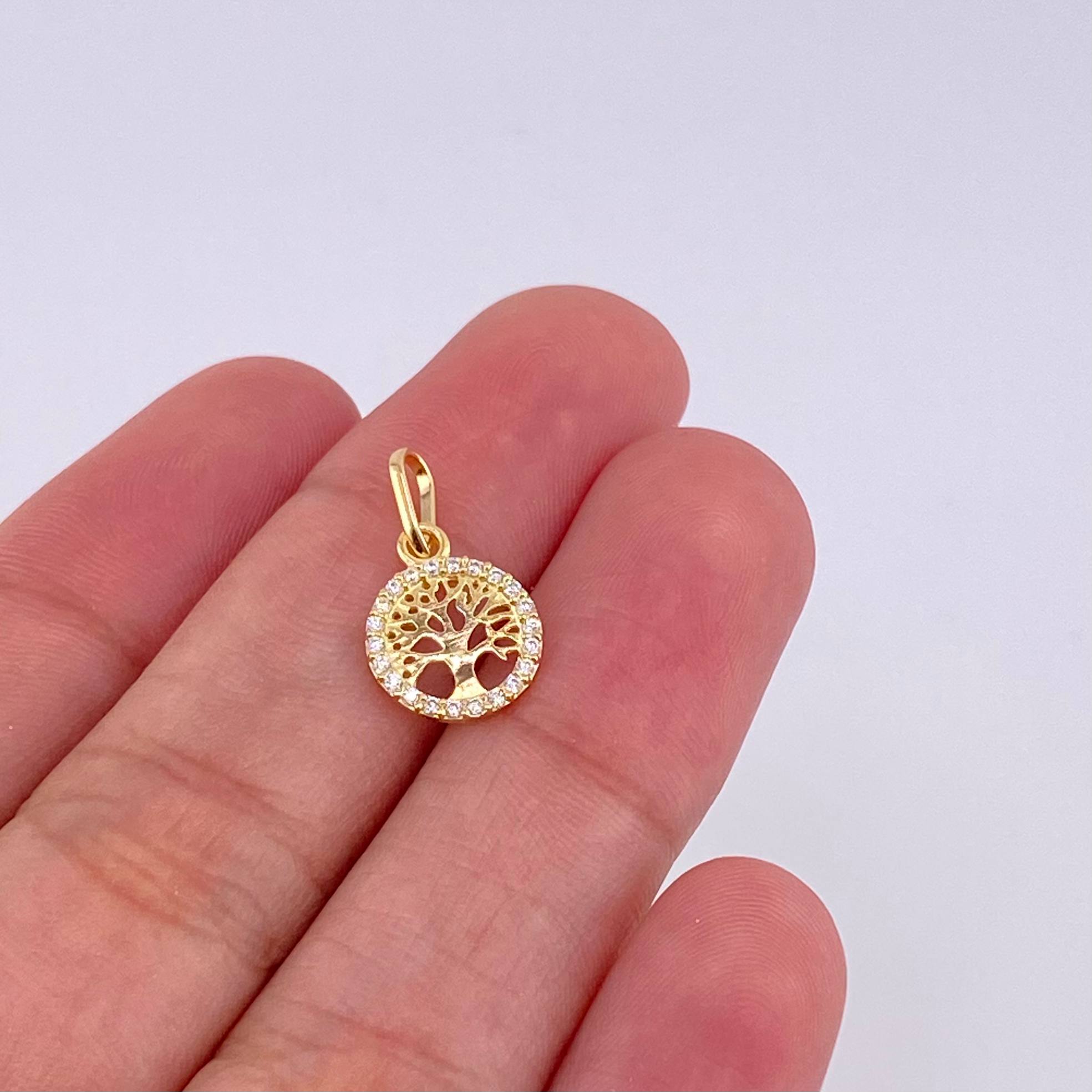 Dije Árbol De La Vida 0.6 g / 3/4 in Oro Amarillo 18K