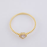 Anillo Corazón Burbuja 1.05 g / T7 Oro Amarillo 18K