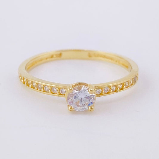 Anillo Solitario Tupido 1.65 g / T6 1/4 Oro Amarillo 18K