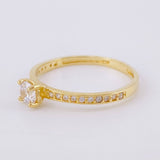 Anillo Solitario Tupido 1.45 g / T6 3/4 Oro Amarillo 18K