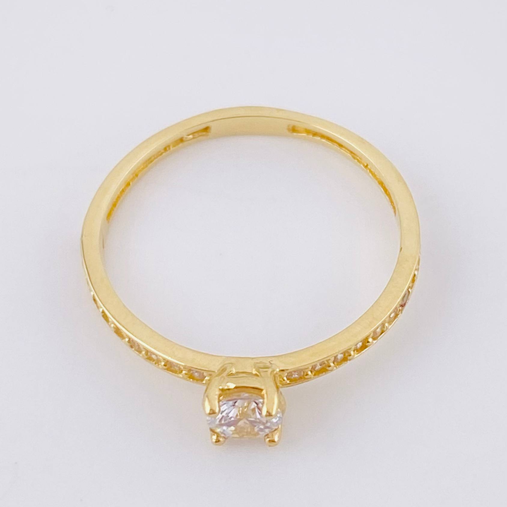 Anillo Solitario Tupido 1.65 g / T6 1/4 Oro Amarillo 18K