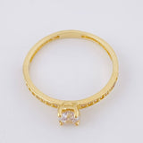Anillo Solitario Tupido 1.45 g / T6 3/4 Oro Amarillo 18K