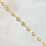 GC Bracelet 2.75gr / 7.5in / Three 18K Golds ©
