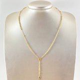 Rosario Virgen Milagrosa Cruz Lisa 6.6gr / 45cm / Oro Amarillo 18K