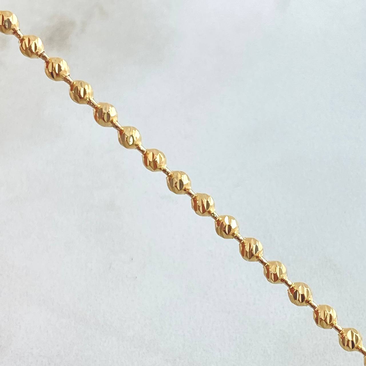 Cadena Militar Diamantada 14.55g / 24 in / 3mm Oro Amarillo 18K