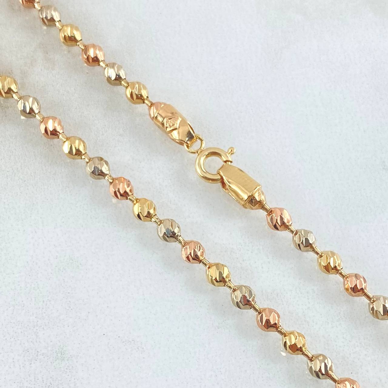 Cadena Militar 17.65gr / 60cm / Tres Oros Nac.Esp. 18K