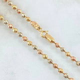 Cadena Militar 17.65gr / 60cm / Tres Oros Nac.Esp. 18K