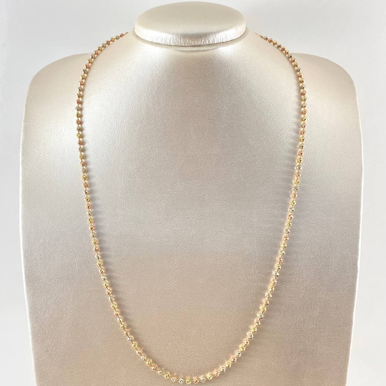 Cadena Militar 17.65gr / 60cm / Tres Oros Nac.Esp. 18K
