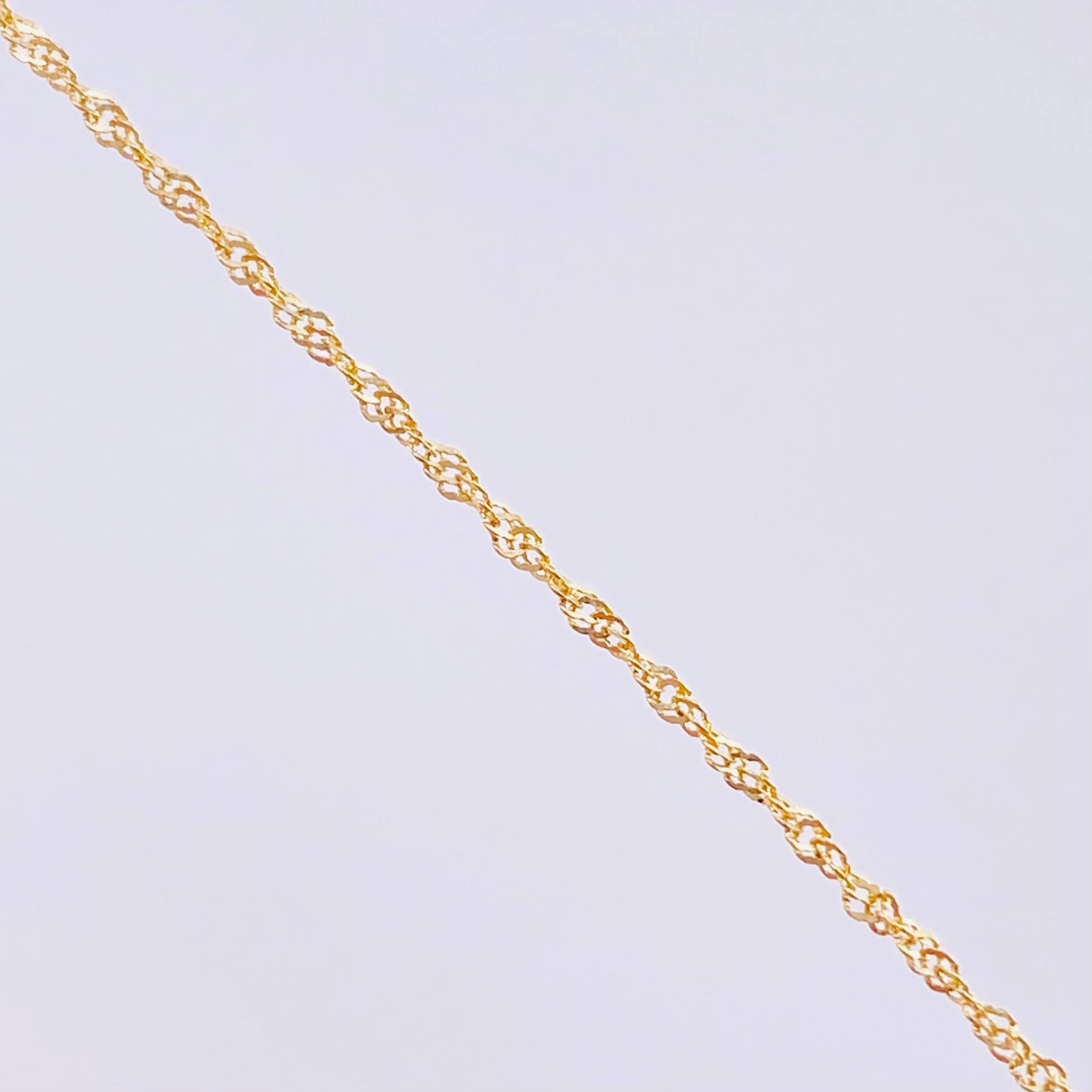 Set Cadena Singapur + Dije Sagrado Corazón / 1.7g / 22 in Oro Amarillo 18K