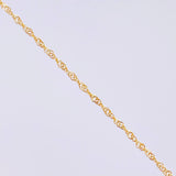 Set Singapore Chain + Sacred Heart Pendant / 1.7g / 24 in 18K Yellow Gold