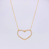 Set Cadena Singapur + Dije Silueta Corazón / 2.05g / 24 in Oro Amarillo 18K