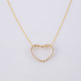 Set Cadena Singapur + Dije Silueta Corazón / 2.05g / 24 in Oro Amarillo 18K