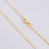 Set Cadena Singapur + Dije Silueta Corazón / 2.05g / 24 in Oro Amarillo 18K