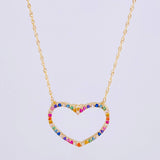 Set Cadena Singapur + Dije Silueta Corazón / 2g / 24 in Oro Amarillo 18K