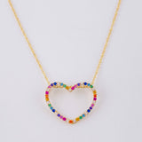 Set Cadena Singapur + Dije Silueta Corazón / 2g / 24 in Oro Amarillo 18K