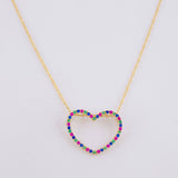 Set Cadena Singapur + Dije Silueta Corazón / 2.05g / 24 in Oro Amarillo 18K