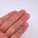 Set Cadena Singapur + Dije Silueta Corazón / 2.05g / 24 in Oro Amarillo 18K