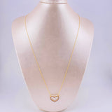 Set Cadena Singapur + Dije Silueta Corazón / 2.05g / 24 in Oro Amarillo 18K
