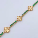 Tennis Bracelet Clover 14.85gr / 7.2in / 18K Gold $
