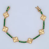 Tennis Bracelet Clover 14.85gr / 7.2in / 18K Gold $