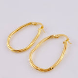 Hoop Earrings Nilo Oval 1.45g / 1 in / 18K Yellow Gold *