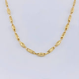 Cadena Rustica Cilindro 13.85gr / 26 1/2 in / 4.5mm Oro Amarillo 18K *