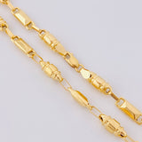 Cadena Rustica Cilindro 13.85gr / 26 1/2 in / 4.5mm Oro Amarillo 18K *