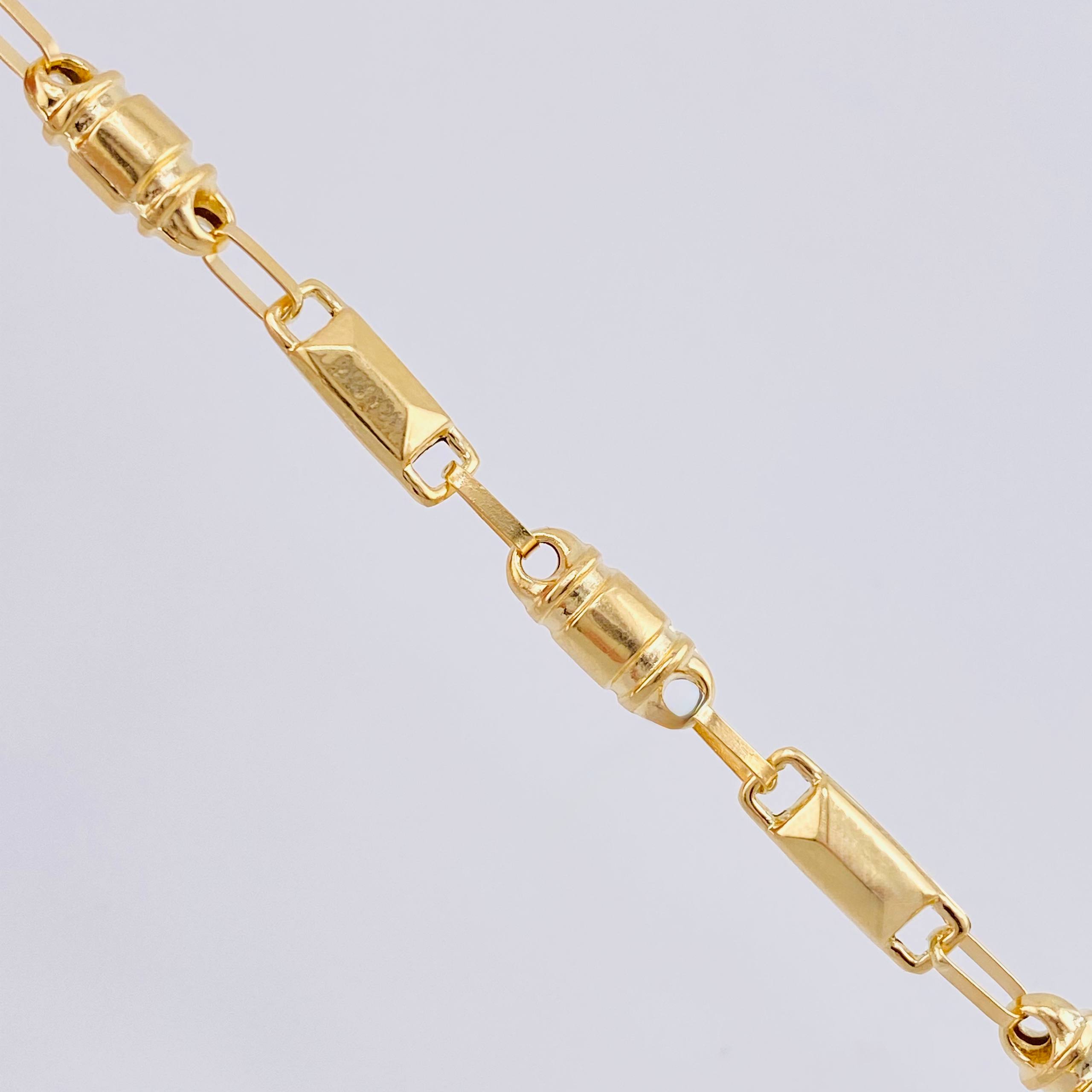 Cadena Rustica Cilindro 13.85gr / 26 1/2 in / 4.5mm Oro Amarillo 18K *