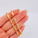 Cadena Rustica Cilindro 13.85gr / 26 1/2 in / 4.5mm Oro Amarillo 18K *
