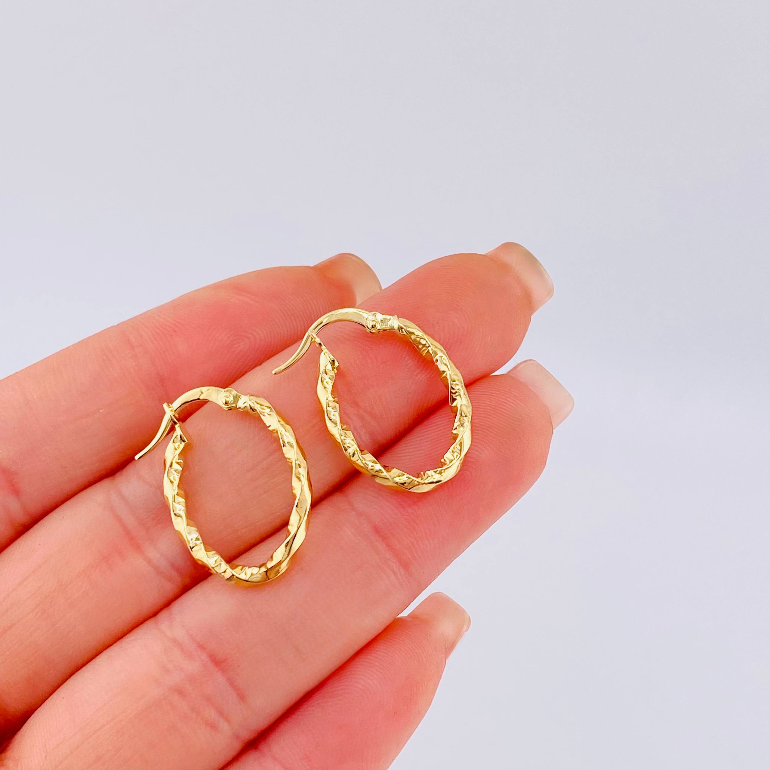 Candongas Dyla 1.3gr / 1 in / Oro Amarillo 18K