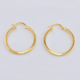 Miku Hoop Earrings 1.9gr / 1 in / 18K Yellow Gold ©