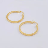 Miku Hoop Earrings 1.9gr / 1 in / 18K Yellow Gold ©