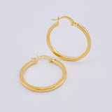 Miku Hoop Earrings 1.9gr / 1 in / 18K Yellow Gold ©