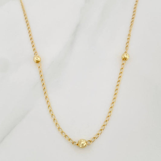 Cadena Espiga 2.9 g / 17 in / 4 mm Oro Amarillo 18K