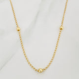 Cadena Espiga 2.9 g / 17 in / 4 mm Oro Amarillo 18K