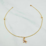 Tobillera Aro Seguido Unicornio 1.75 g / 9 3/4 in / 4 mm Oro Amarillo 18K