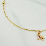 Tobillera Aro Seguido Unicornio 1.75 g / 9 3/4 in / 4 mm Oro Amarillo 18K