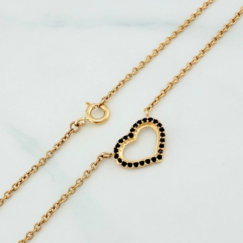 Cadena Aro Seguido Corazon 4.5 g / 21 in / 1.53 mm Oro Amarillo 18K