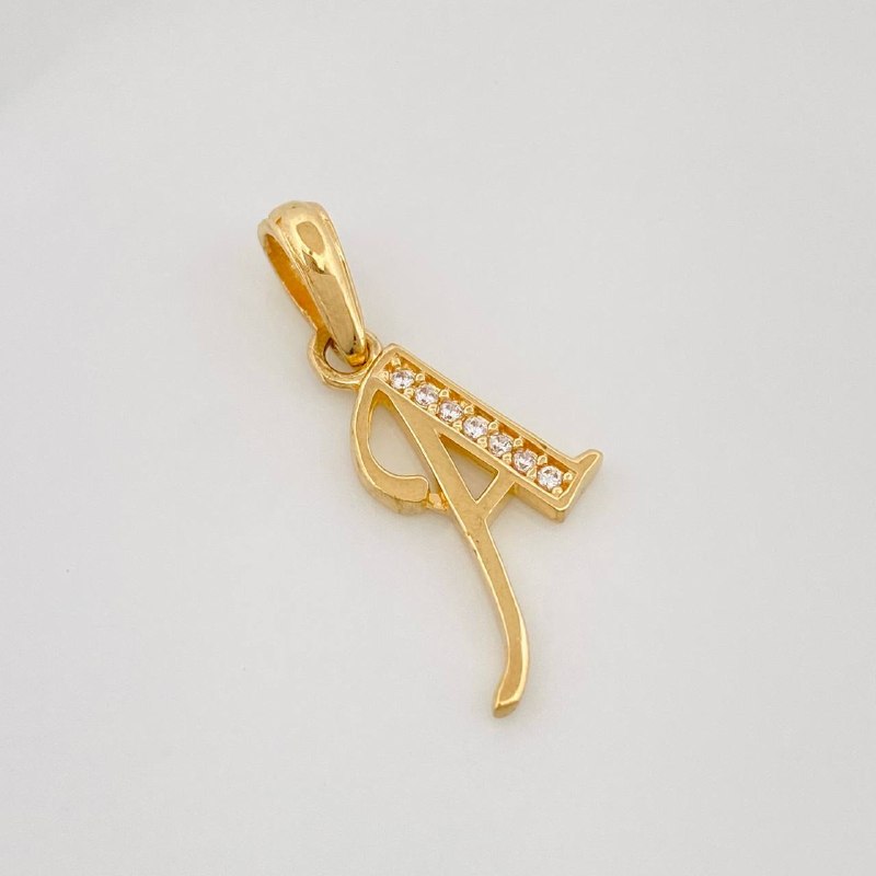 Pendant Letter A 1 g / 3/4 in Yellow Gold 18K