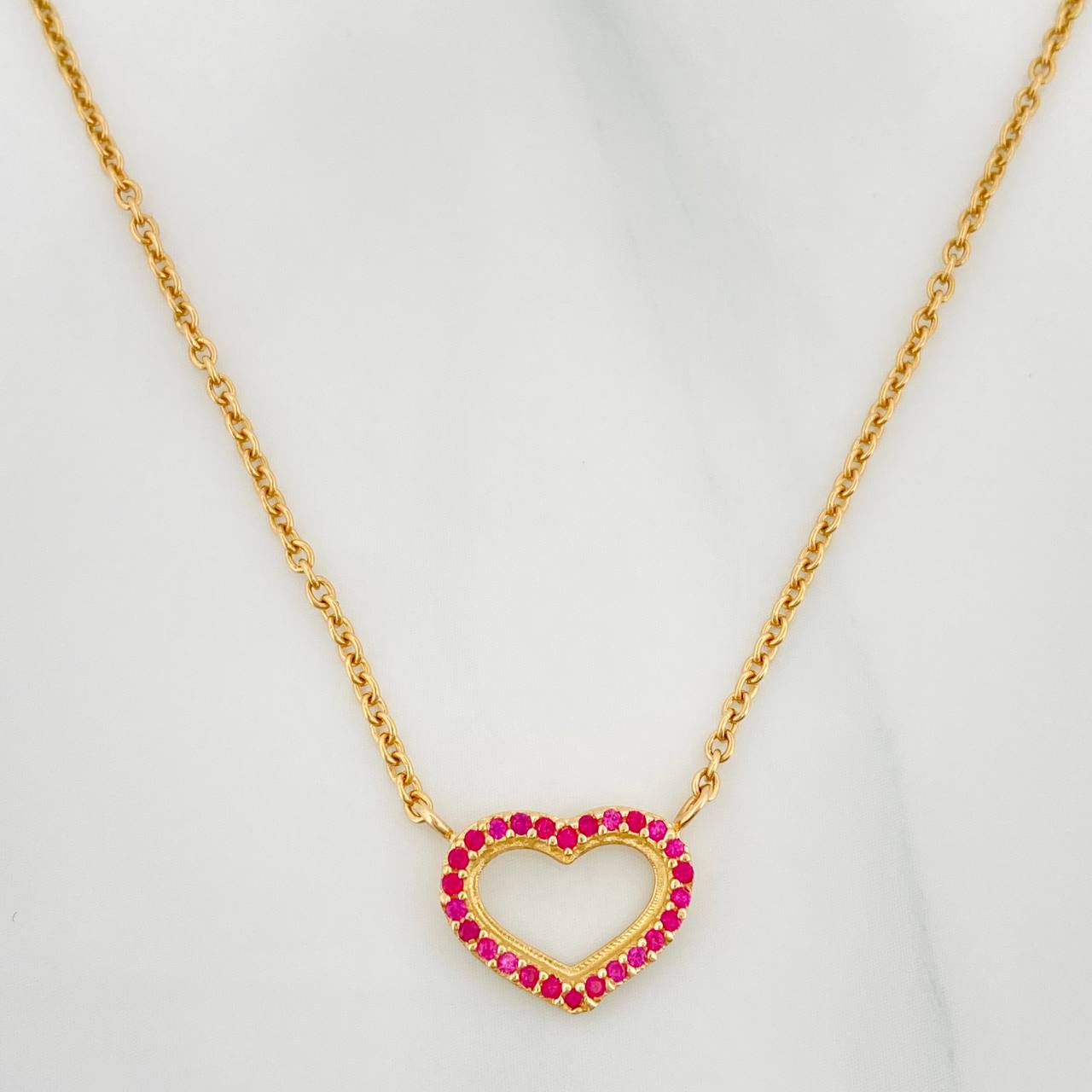 Classic Link Chain Heart 4.2 g / 18 3/4 in / 1.74 mm Yellow Gold 18K