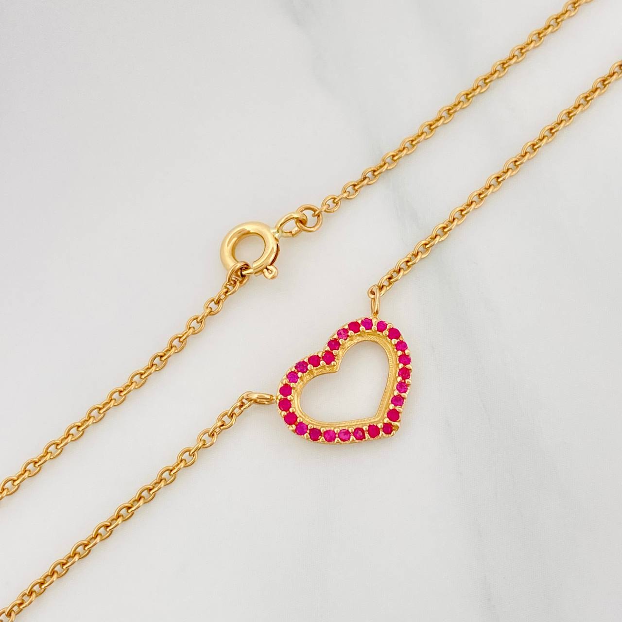 Classic Link Chain Heart 4.2 g / 18 3/4 in / 1.74 mm Yellow Gold 18K