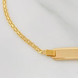 Pulso Placa Rectangular 3.35 g / 6 3/4 in / 2.23 mm Oro Amarillo 18K