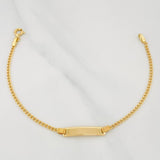 Pulso Placa Rectangular 1.7 g / 6 1/4 in / 1.8 mm Oro Amarillo 18K