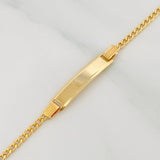 Pulso Placa Rectangular 1.65 g / 6 1/4 in / 1.8 mm Oro Amarillo 18K