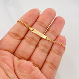 Pulso Placa Rectangular 1.7 g / 6 1/4 in / 1.8 mm Oro Amarillo 18K
