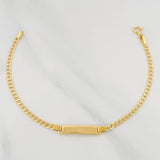 Pulso Placa Rectangular 1.7 g / 6 1/4 in / 1.26 mm Oro Amarillo 18K